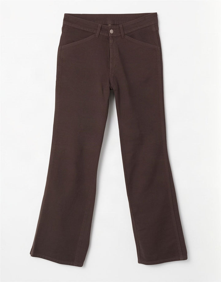 Diesel Damen Bootcut-Cargohose aus Samt, W27, L32, graue Baumwolle