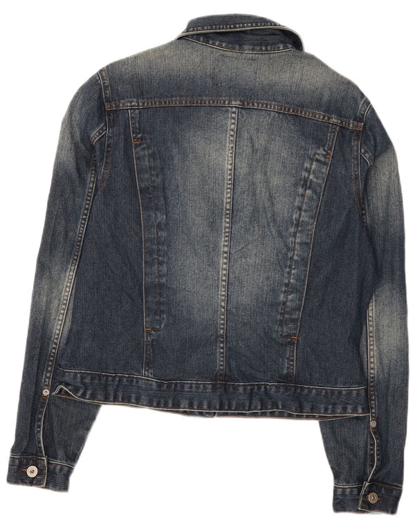Guess Damen Jeansjacke UK 18 XL Blaue Baumwolle
