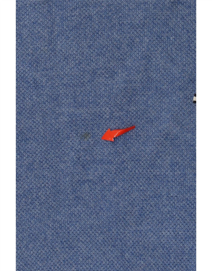 TOMMY HILFIGER Herren-Pullover mit Rundhalsausschnitt, groß, blaue Baumwolle