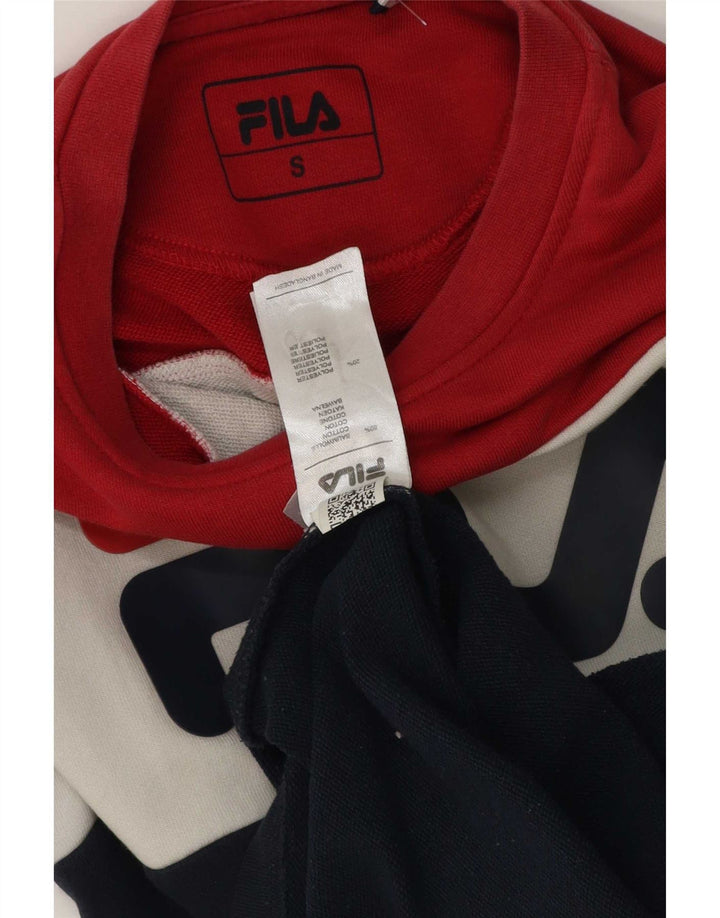 Fila Herren-Sweatshirt mit Grafik, klein, mehrfarbig, Colourblock-Baumwolle
