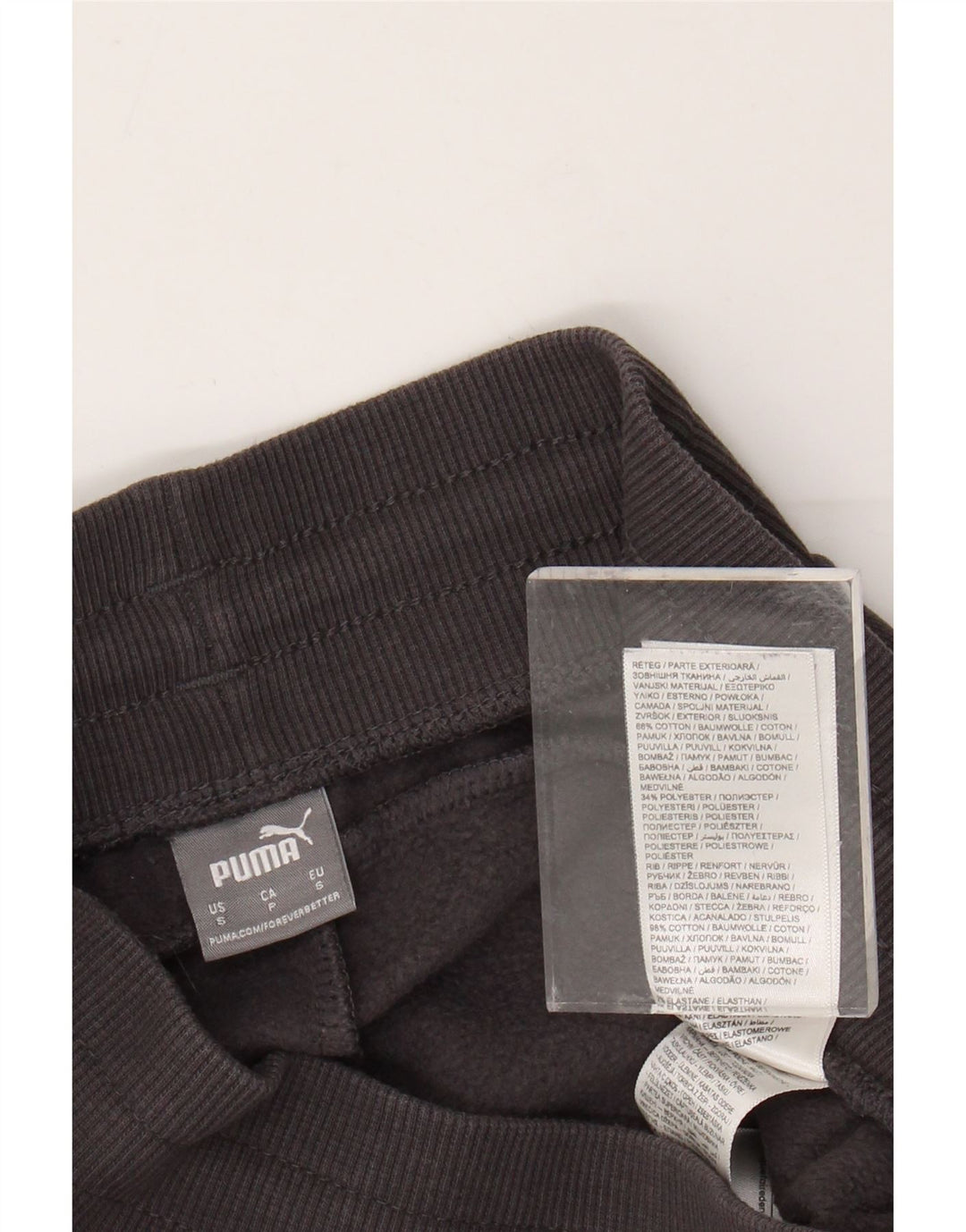 PUMA Damen Trainingshose Jogger UK 8 Small Grau Baumwolle