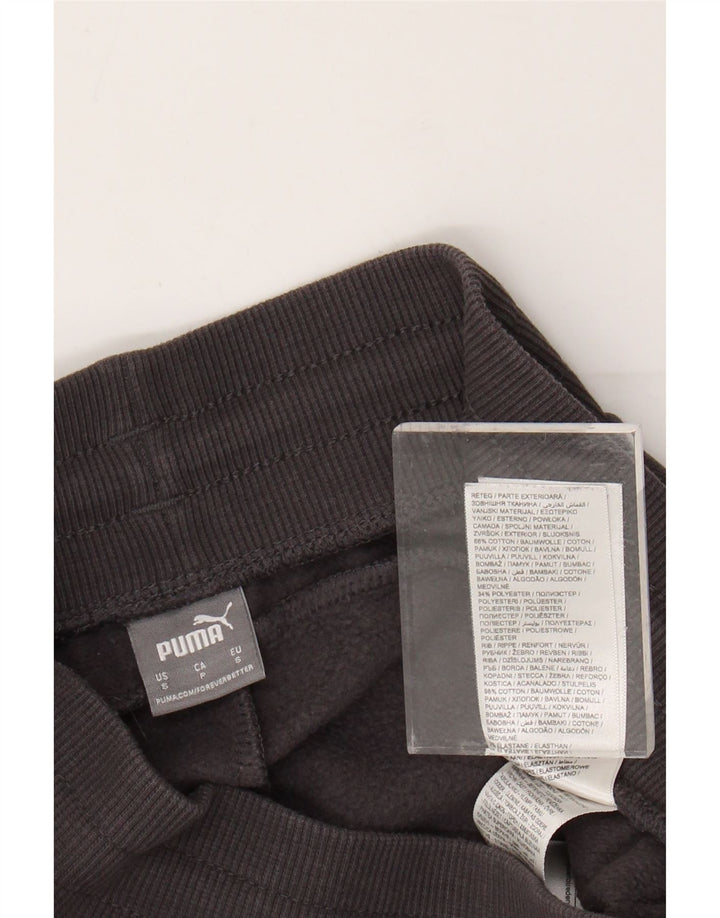 PUMA Damen Trainingshose Jogger UK 8 Small Grau Baumwolle