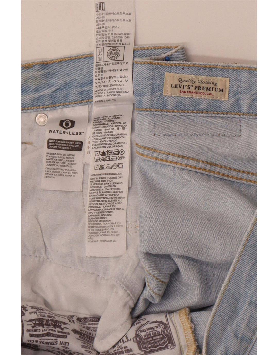 Levi's Herren 501 Straight Jeans W29 L30 Blaue Baumwolle