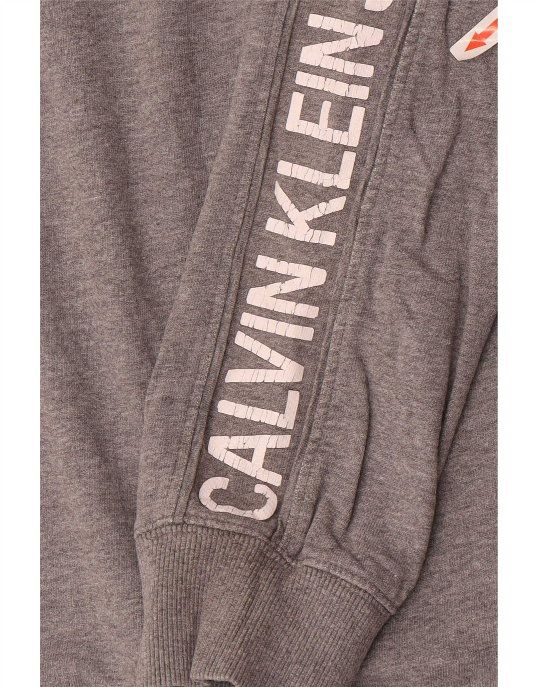 Calvin Klein Jeans Herren-Sweatshirt mit Grafik, mittelgraue Baumwolle