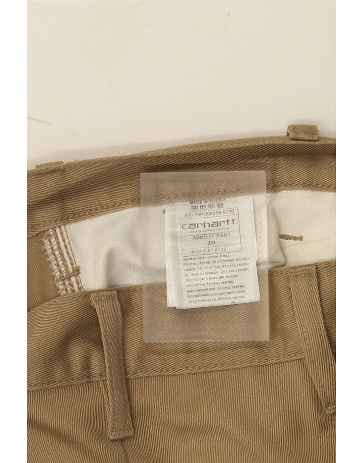 Carhartt Herren Wip Pegged Cropped Hose W29 L24 Beige Polyester
