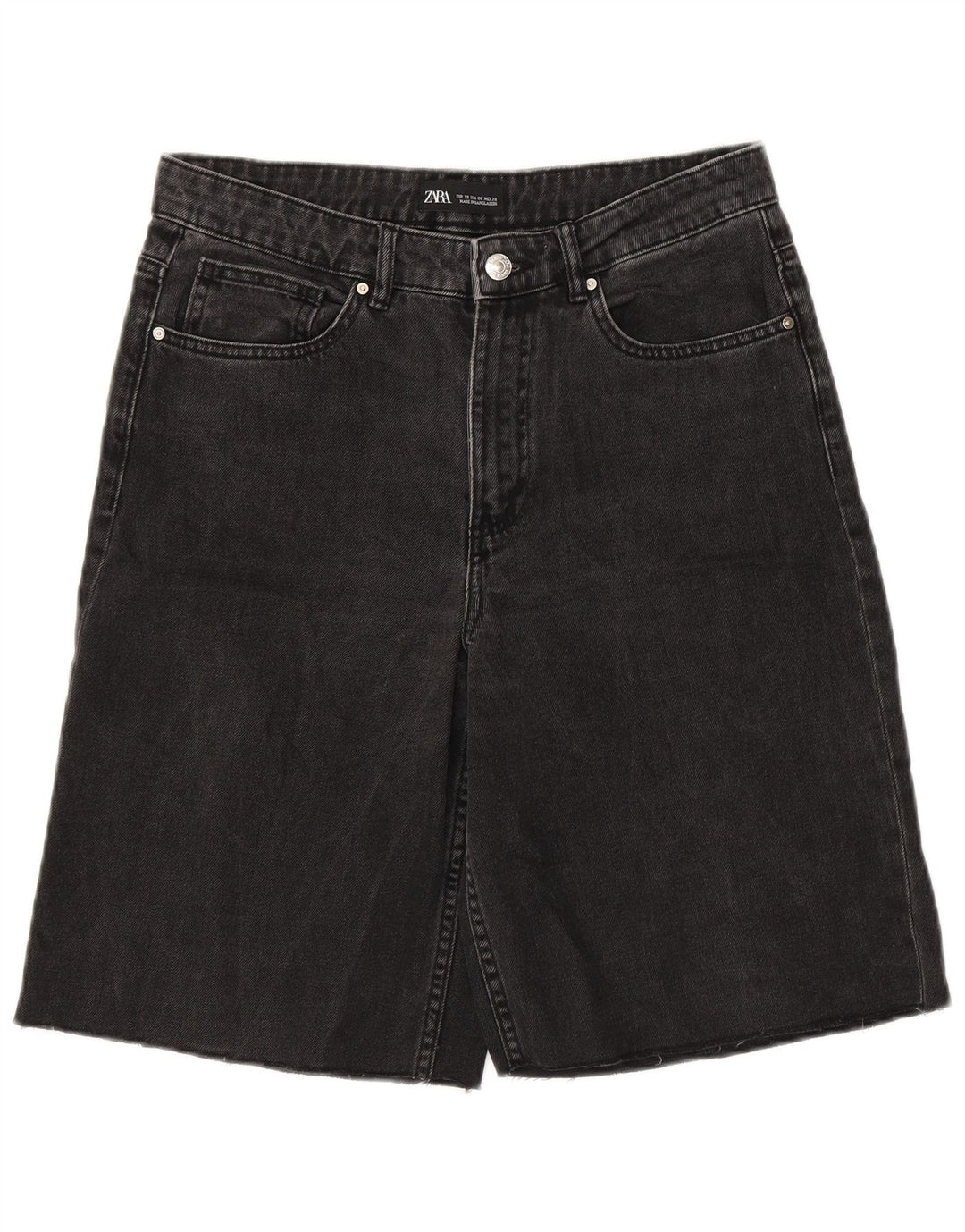 Zara Damen Jeansshorts EU 38 Small W28 Grau