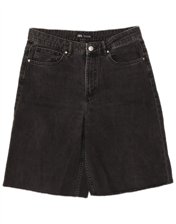 Zara Damen Jeansshorts EU 38 Small W28 Grau