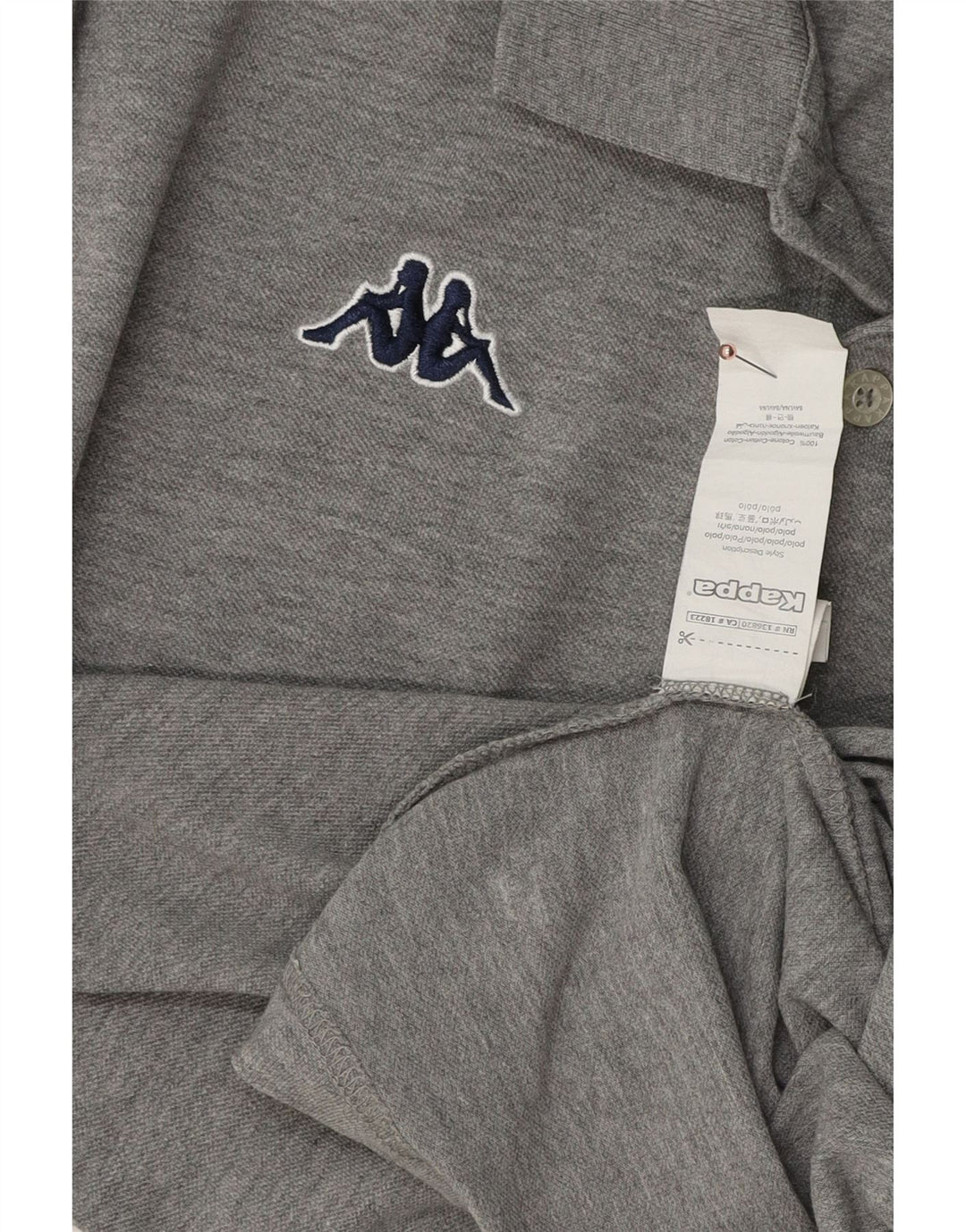 KAPPA Herren Poloshirt mittelgraue Baumwolle