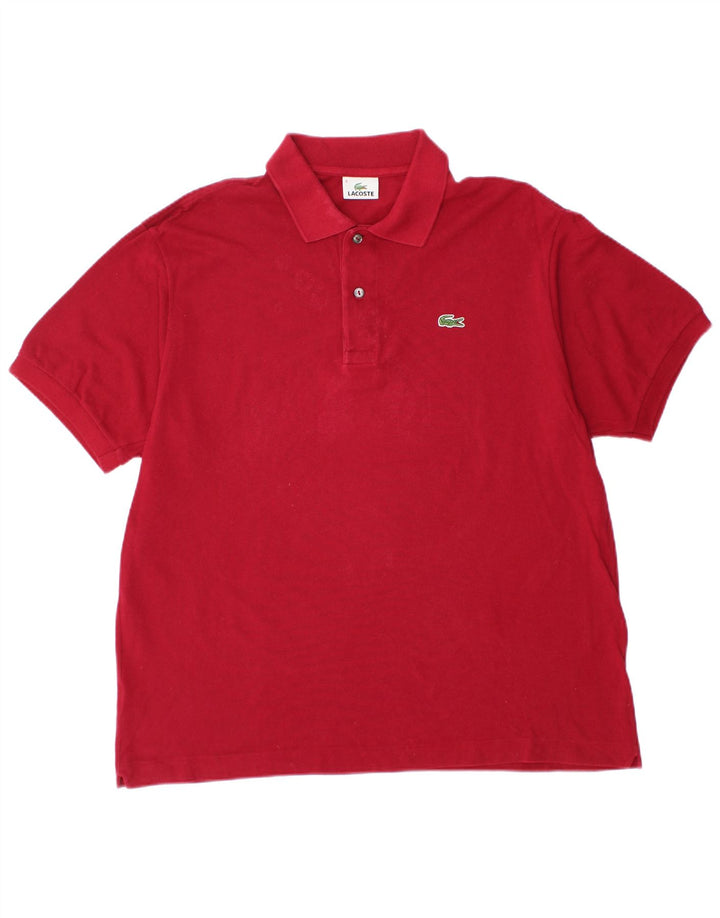 LACOSTE Herren Poloshirt Größe 6 XL Rote Baumwolle