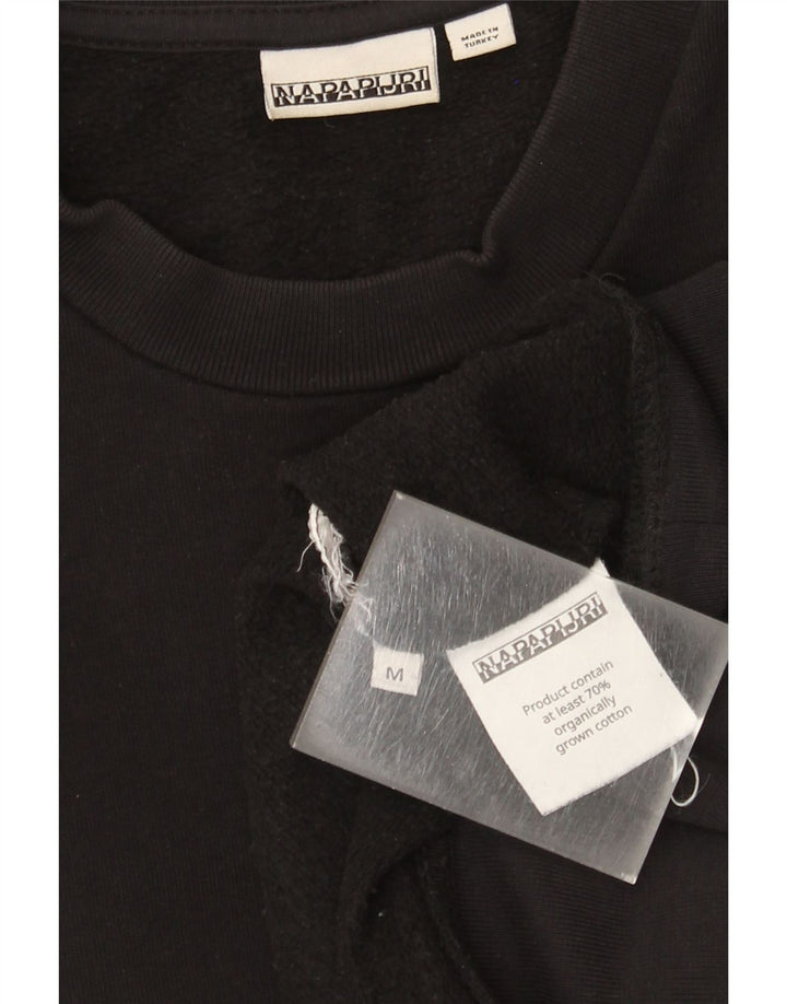 Napapijri Herren-Sweatshirt mit Grafik, mittelschwarz, Baumwolle