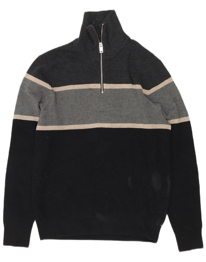 Marks & Spencer Herren-Pullover mit Reißverschluss am Hals, mittelgroß, mehrfarbig