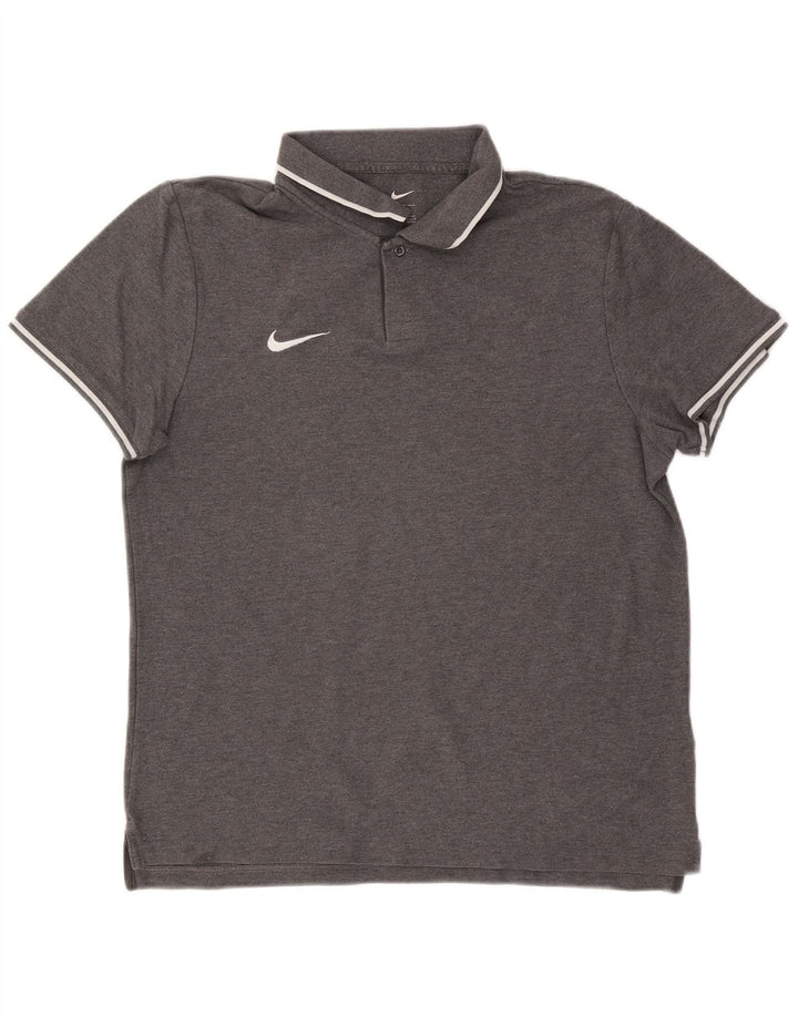 Nike Herren-Poloshirt, große graue Baumwolle