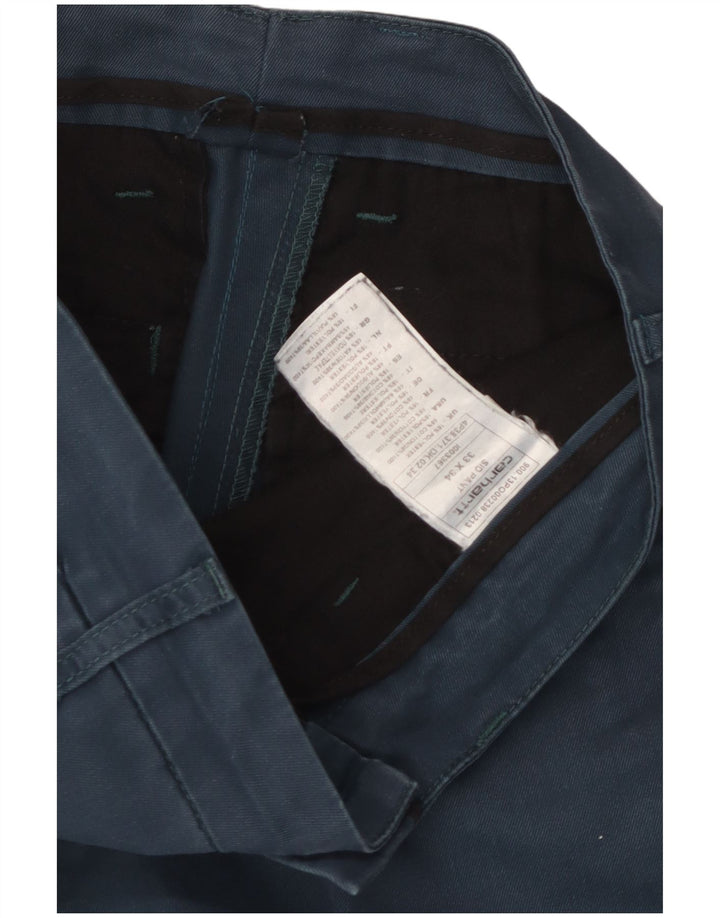 Carhartt Herren Slim Chino-Hose W33 L34 Marineblaues Polyester