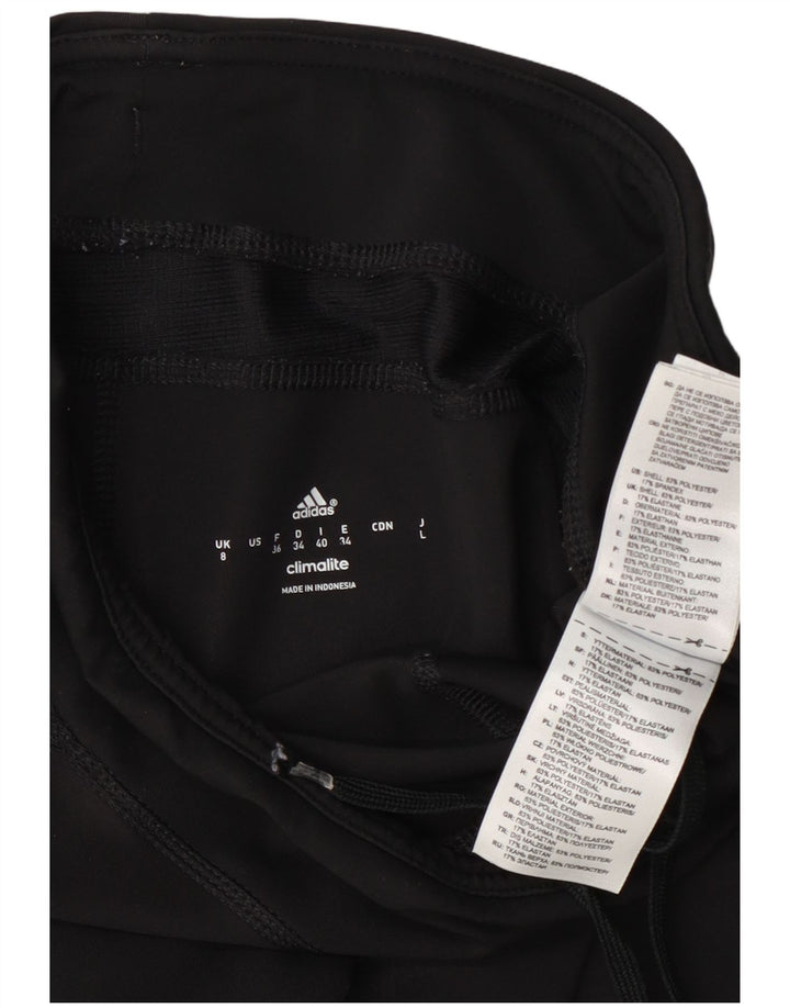 Adidas Damen Climalite Capri Leggings UK 8 Small Schwarz Polyester