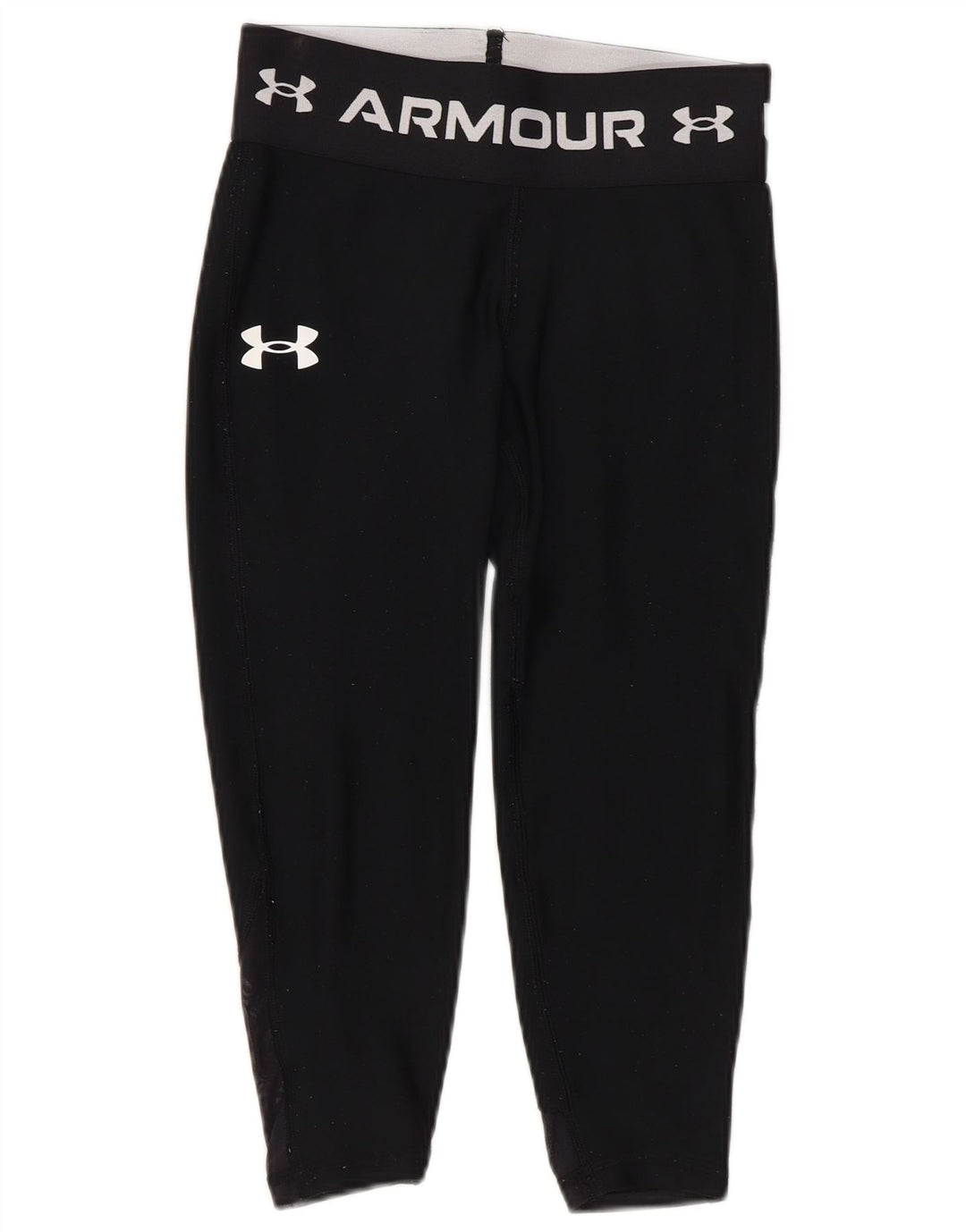Under Armour Capri-Leggings mit Grafik für Mädchen, 7–8 Jahre, Größe S, Schwarz, Polyester