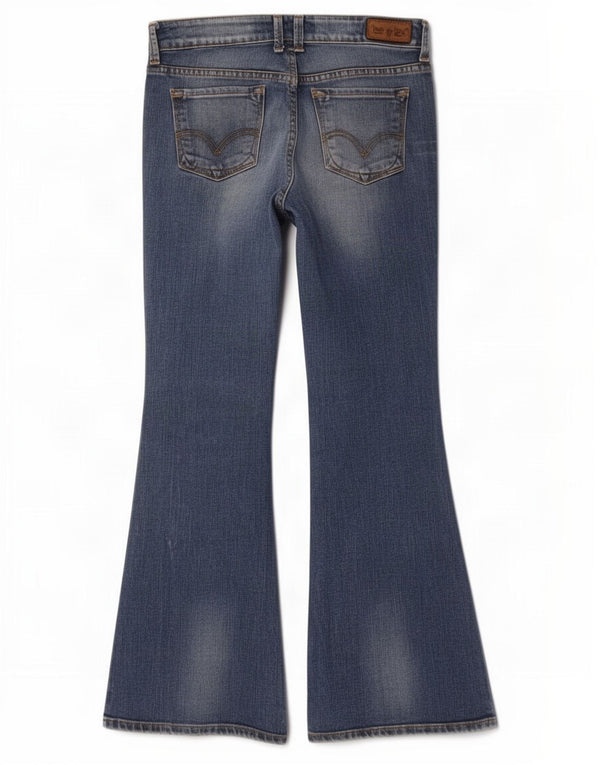 Levi's Schlagjeans für Damen, W30 L30, blaue Baumwolle