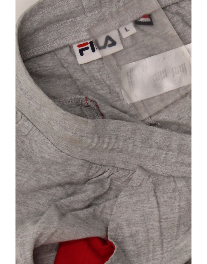 Fila Herren-Trainingshose, Jogginghose, groß, graue Baumwolle
