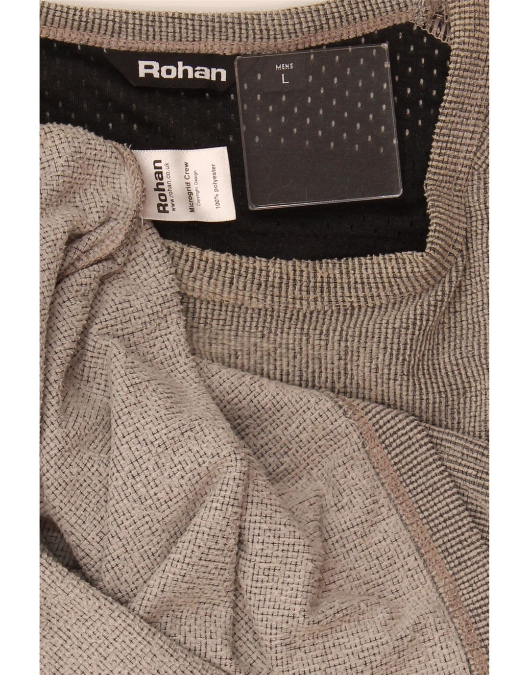 ROHAN Herren-Top, langärmelig, groß, grau, Polyester