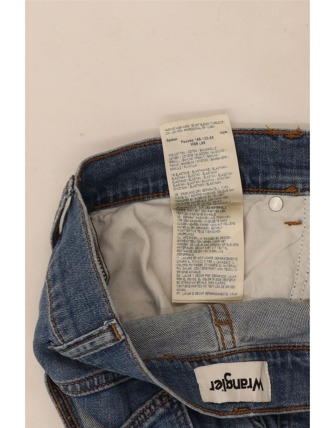 Wrangler Herren Larston Denim Shorts W34 Große blaue Baumwolle