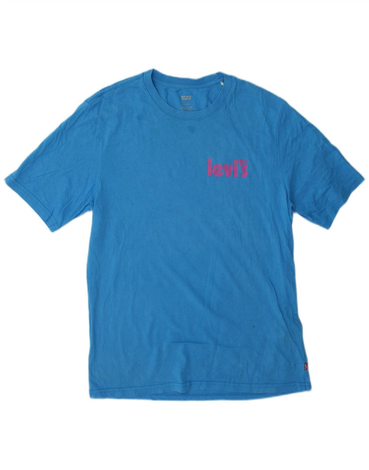 Levi's Herren Relaxed T-Shirt Top XS Blau Baumwolle