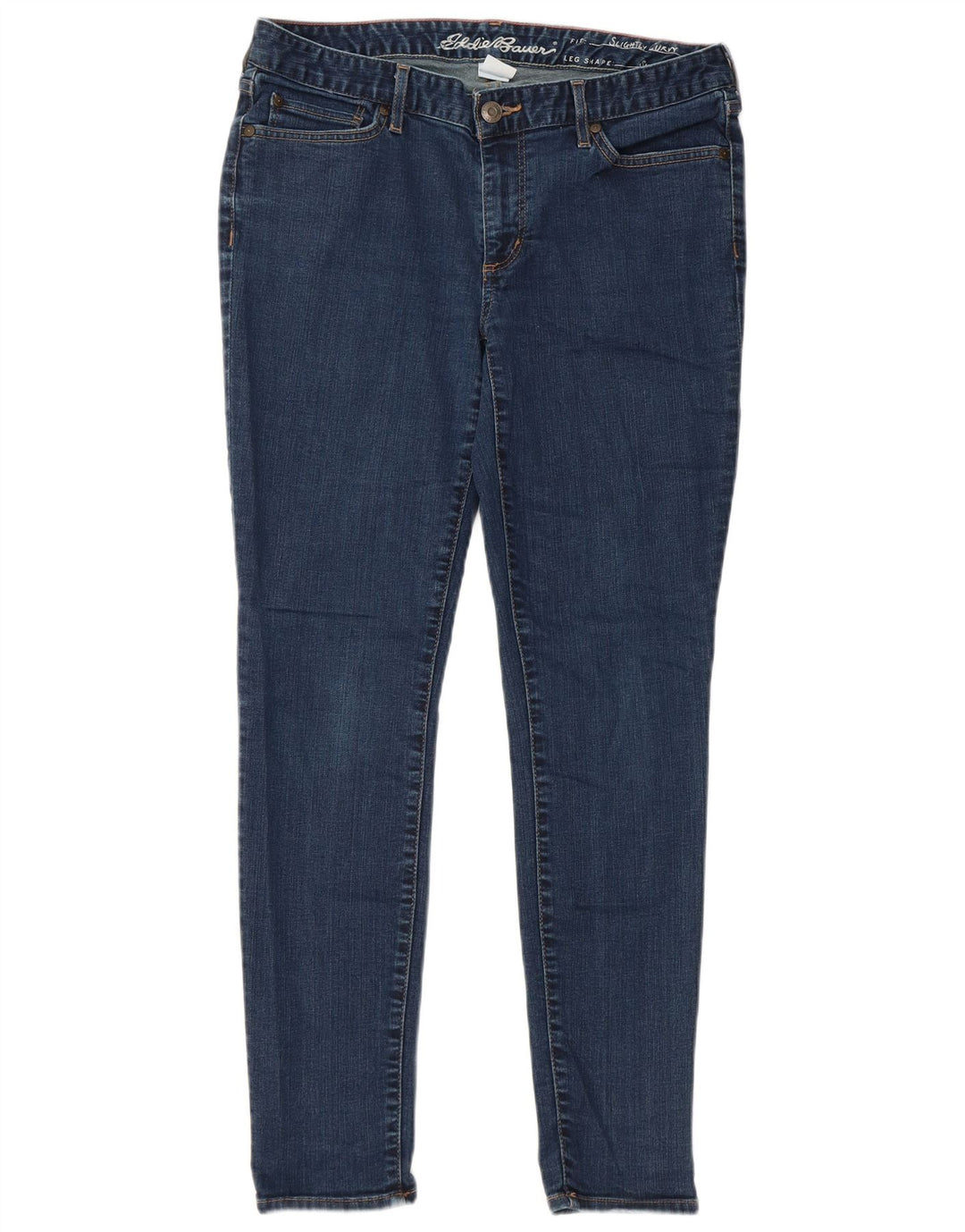 EDDIE BAUER Damen leicht kurvige Röhrenjeans US 12 Large W32 L28 Blau