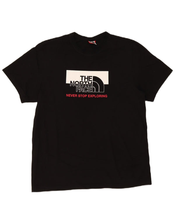 The North Face Herren-T-Shirt mit Grafik, XL, schwarze Baumwolle