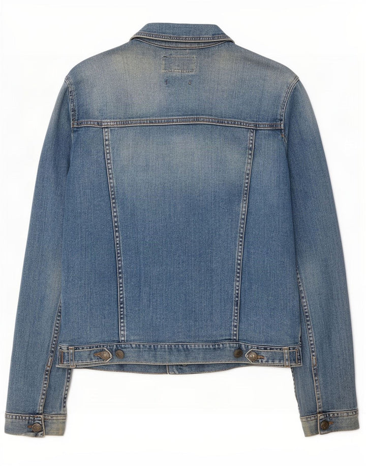 Fat Face Damen Jeansjacke UK 12 Mittelblaue Baumwolle