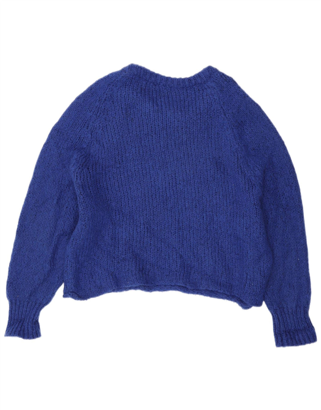 Zara Damen-Pullover, bauchfrei, übergroß, U-Boot-Ausschnitt, Gr. 14, Mittelblau