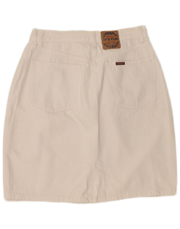 CARRERA Damen Jeansrock IT 42 Medium W32 Weiße Baumwolle