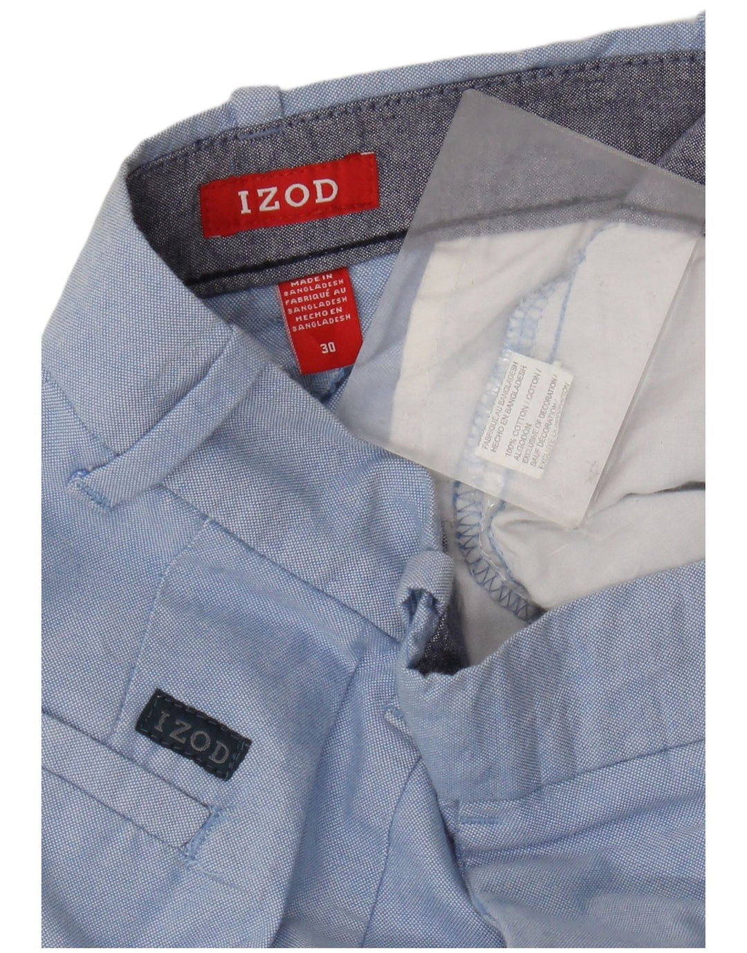 Izod Herren Chinoshorts W30 mittelblaue Baumwolle