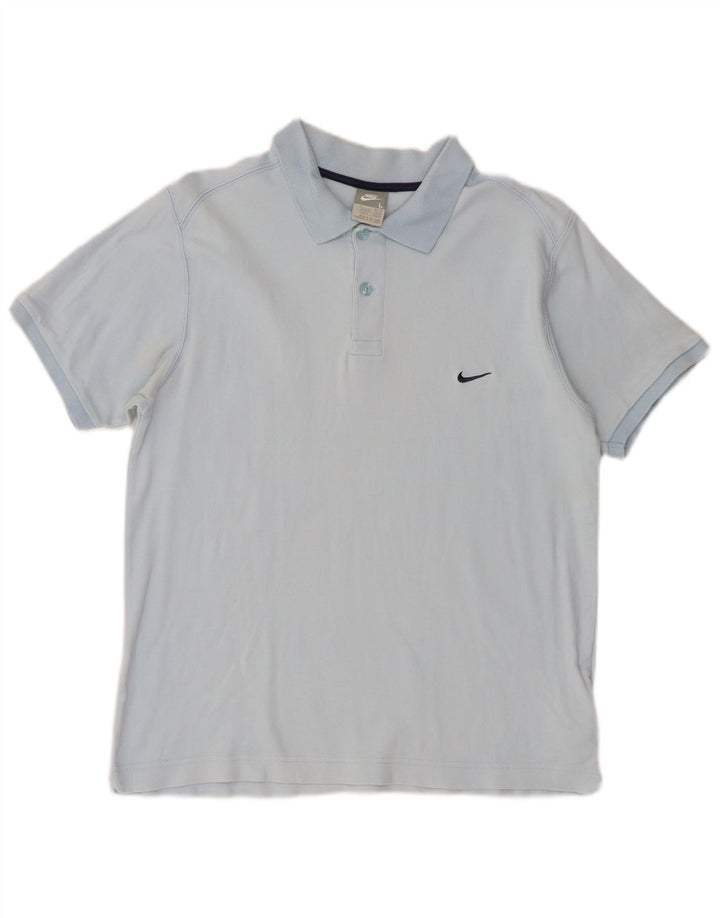 Nike Herren-Poloshirt, große blaue Baumwolle