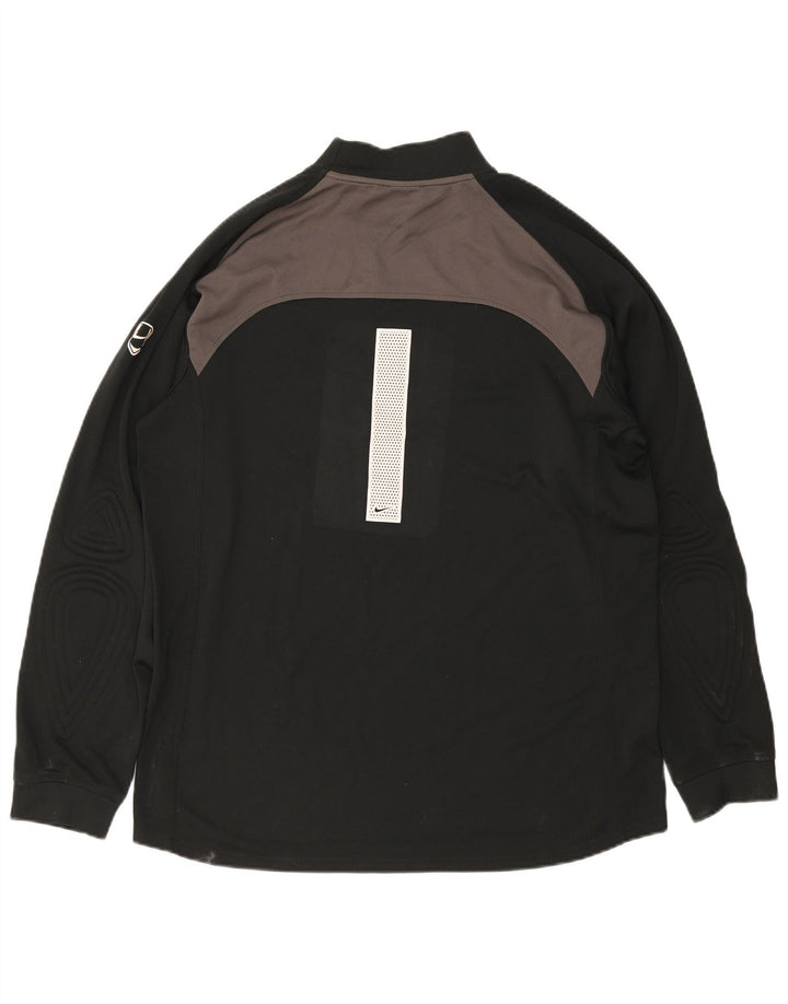 NIKE Herren-Oberteil, langärmlig, UK, 45/47, XL, Schwarz, Colourblock-Polyester