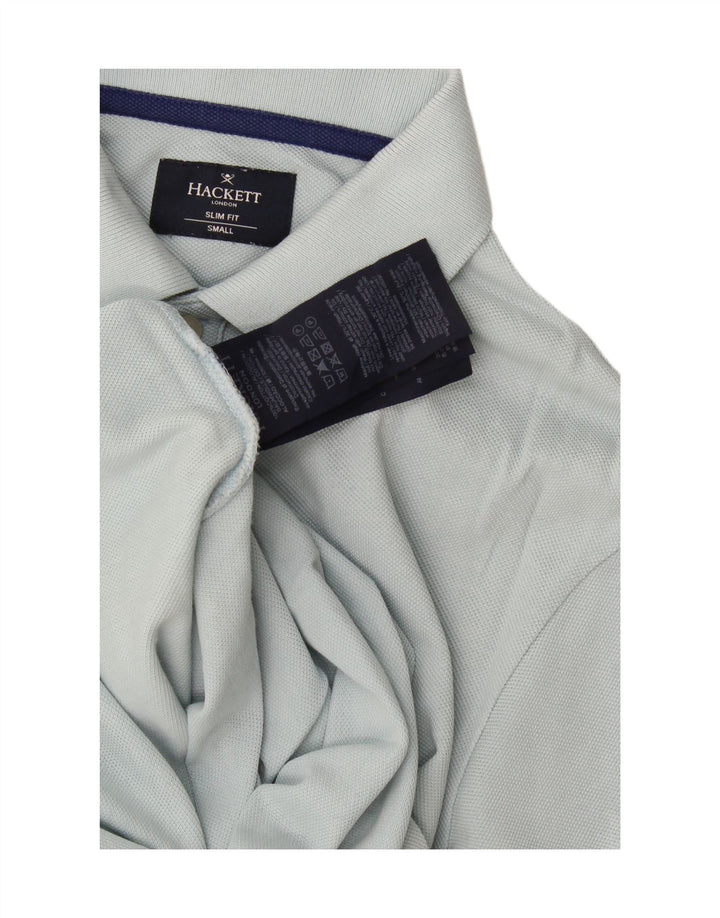 Hackett Slim Fit Poloshirt für Herren, klein, aus blauer Baumwolle
