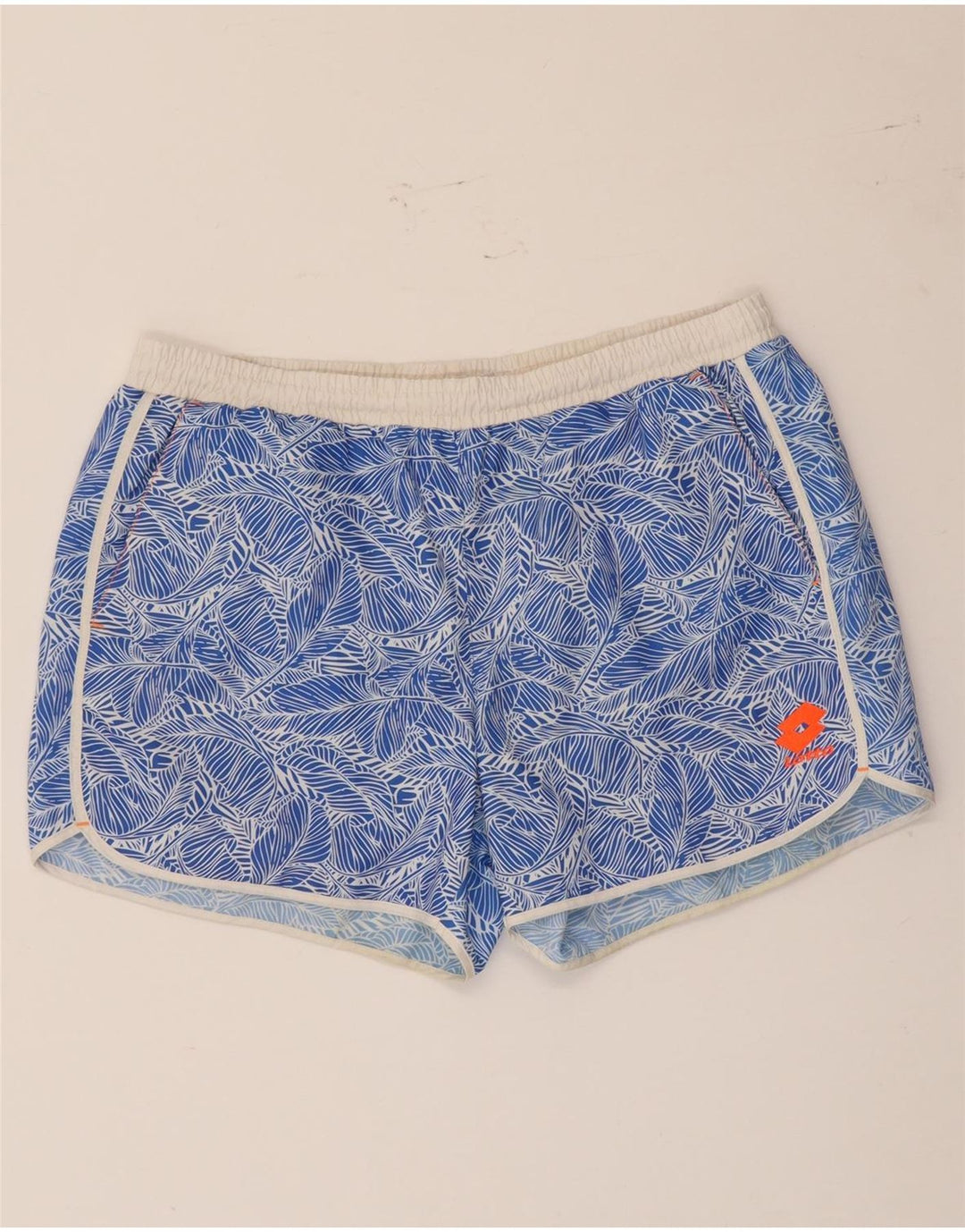Lotto Herren-Badeshorts aus mittelblauem, floralem Polyester