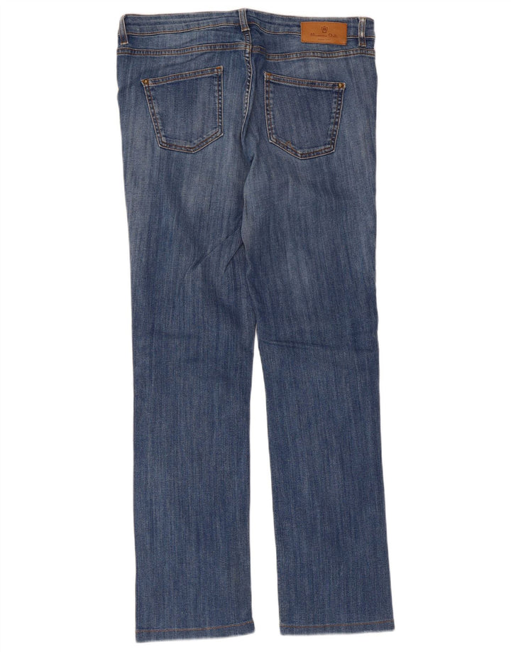 Massimo Dutti Damen Straight Jeans EU 42 Large W32 L29 Blau