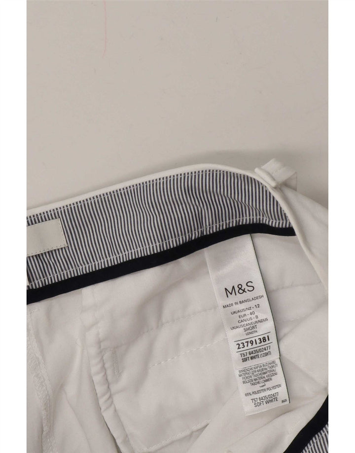 Marks & Spencer Damen gerade Chinohose UK 12 Medium W30 L28 Weiß