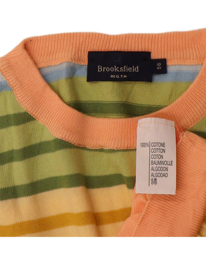 Brooksfield Herren Pullover mit Rundhalsausschnitt IT 56 XL Mehrfarbig gestreift