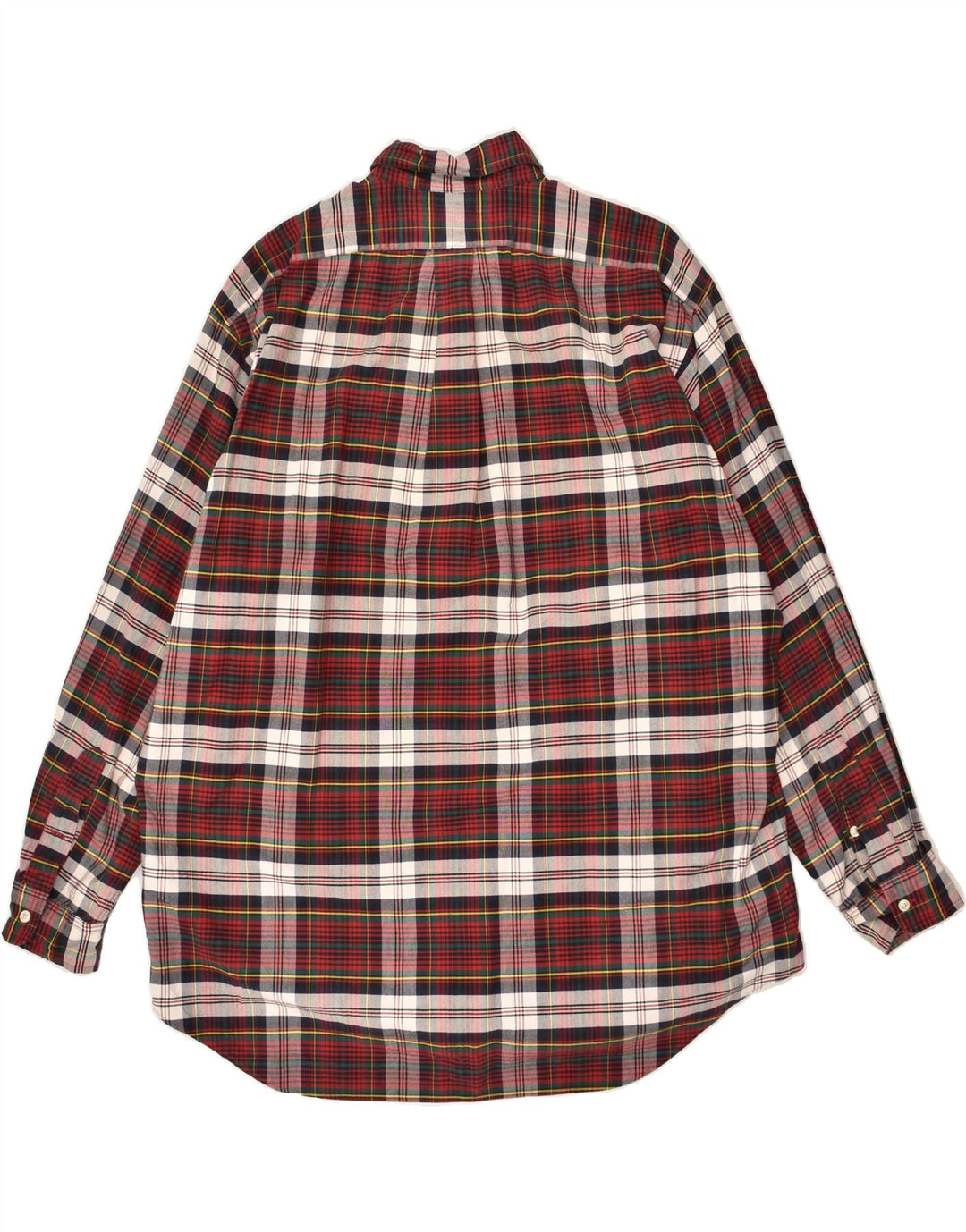 RALPH LAUREN Herrenhemd, groß, rot kariert, Baumwolle