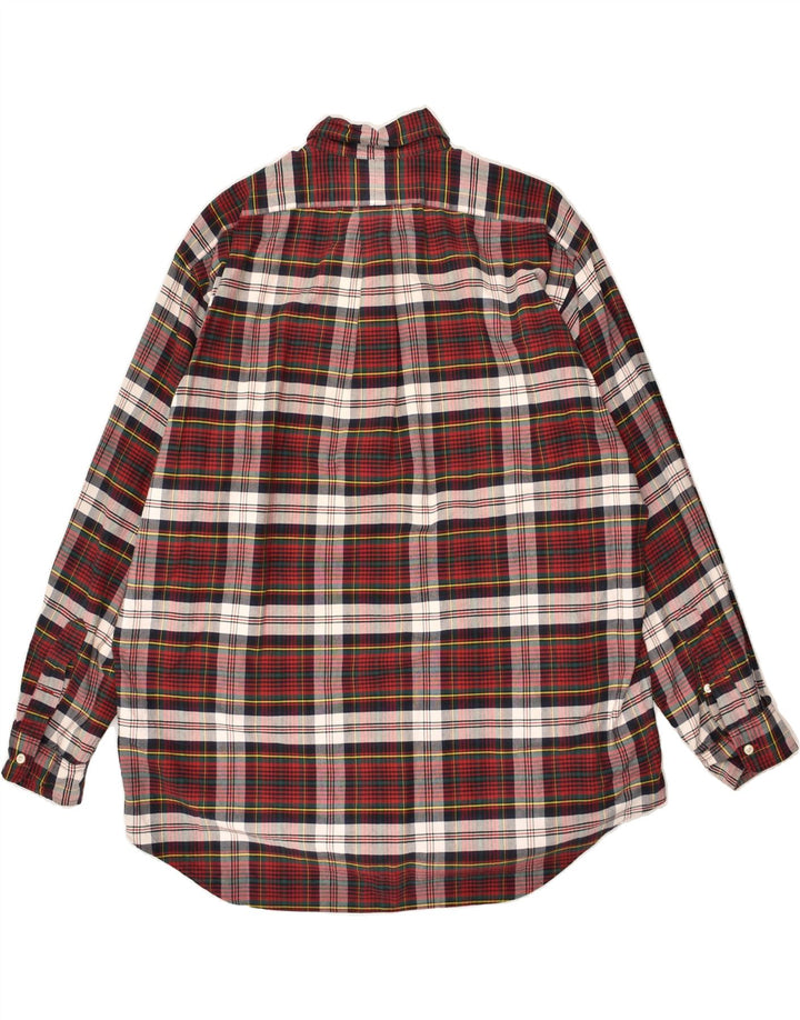 RALPH LAUREN Herrenhemd, groß, rot kariert, Baumwolle