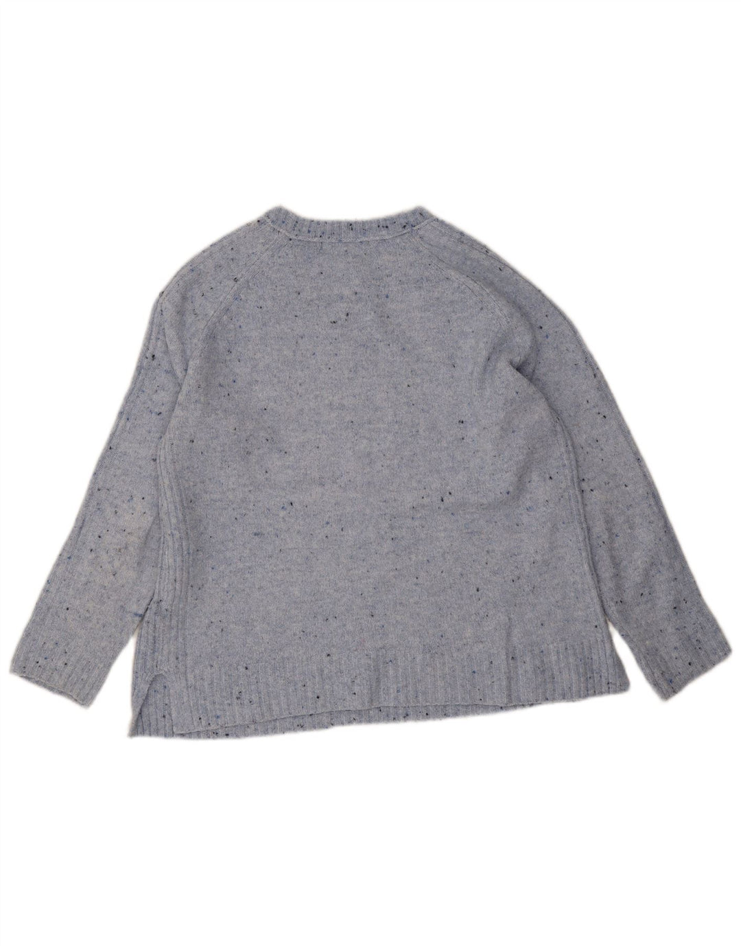 Marks & Spencer Damen-Pullover mit U-Boot-Ausschnitt, Gr. 14, Mittelblau meliert