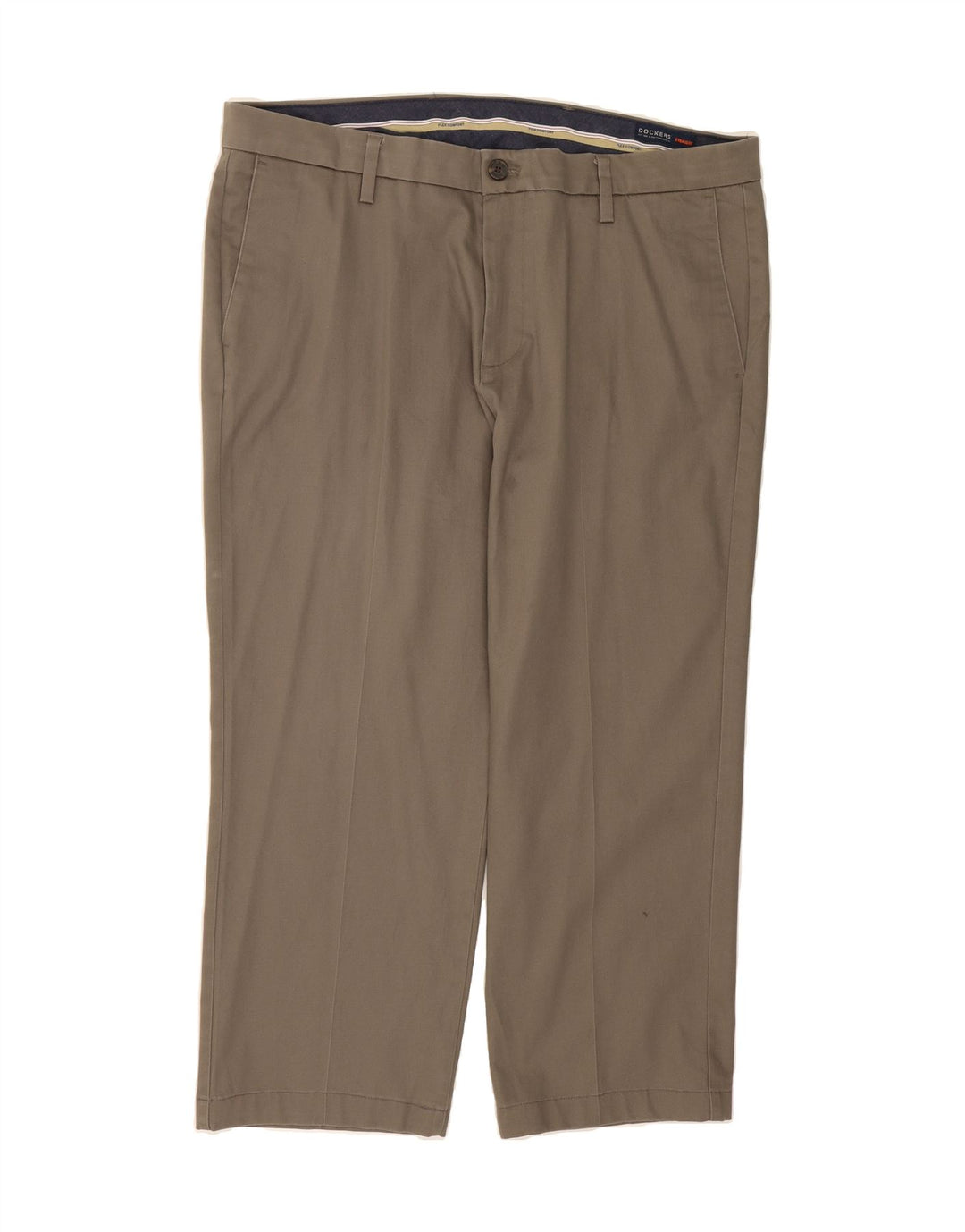 DOCKERS Mens Straight Cropped Trousers W38 L25 Grey Cotton Vintage Dockers and Second-Hand Dockers from Messina Hembry 
