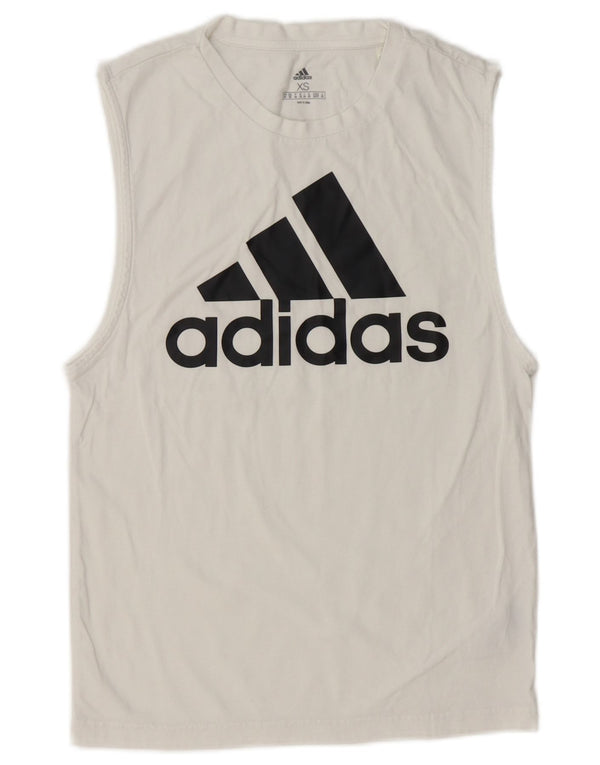 Adidas Herren Graphic Vest Top XS Weiße Baumwolle