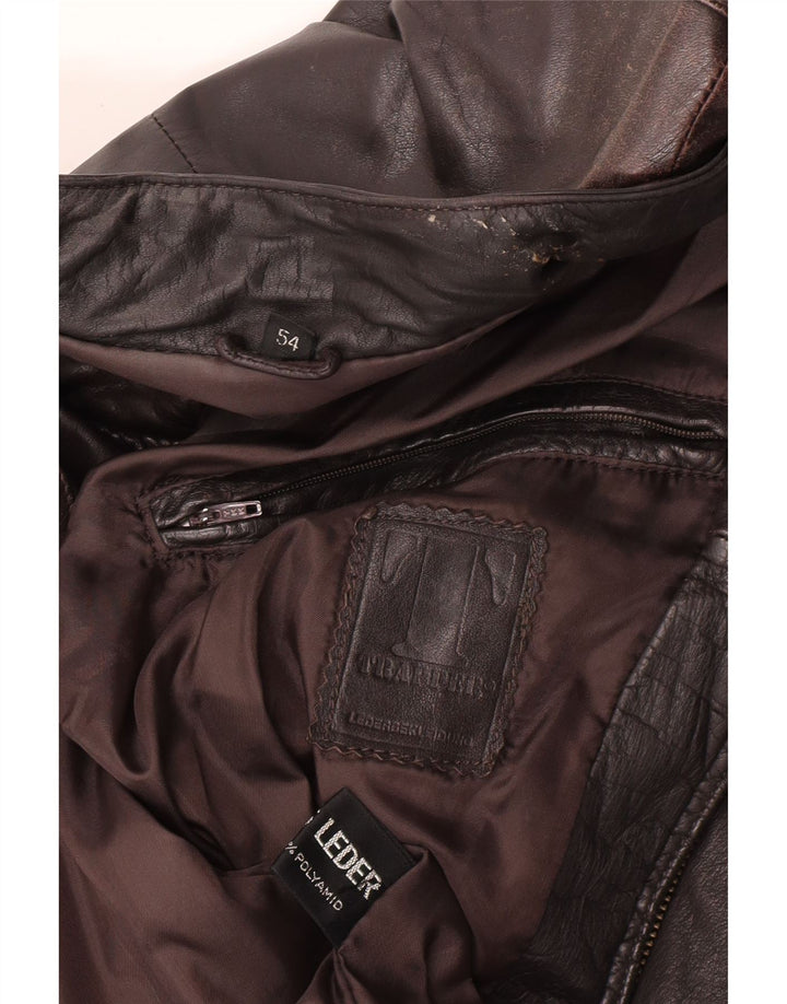 Trapper Herren Lederjacke IT 54 2XL Braunes Leder