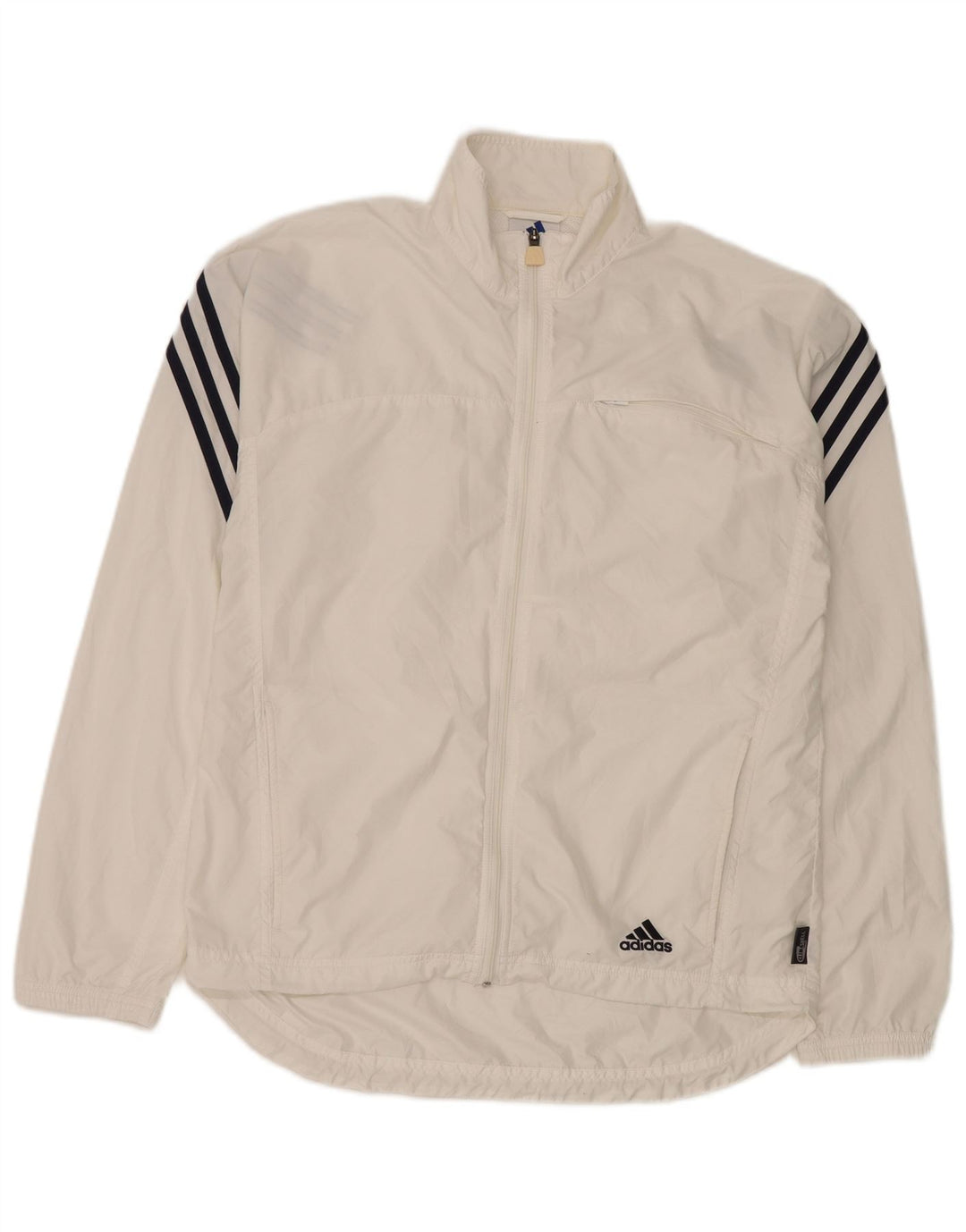 Adidas Herren-Trainingsanzug-Oberteil, Jacke, Größe S, Weiß, Polyester
