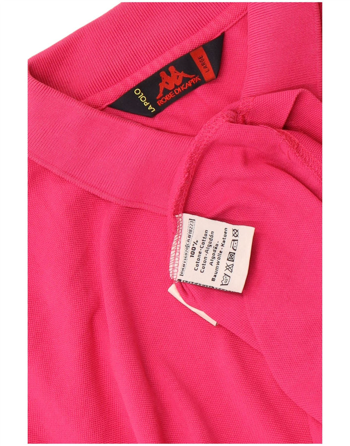 Kappa Herren-Poloshirt, groß, rosa Baumwolle