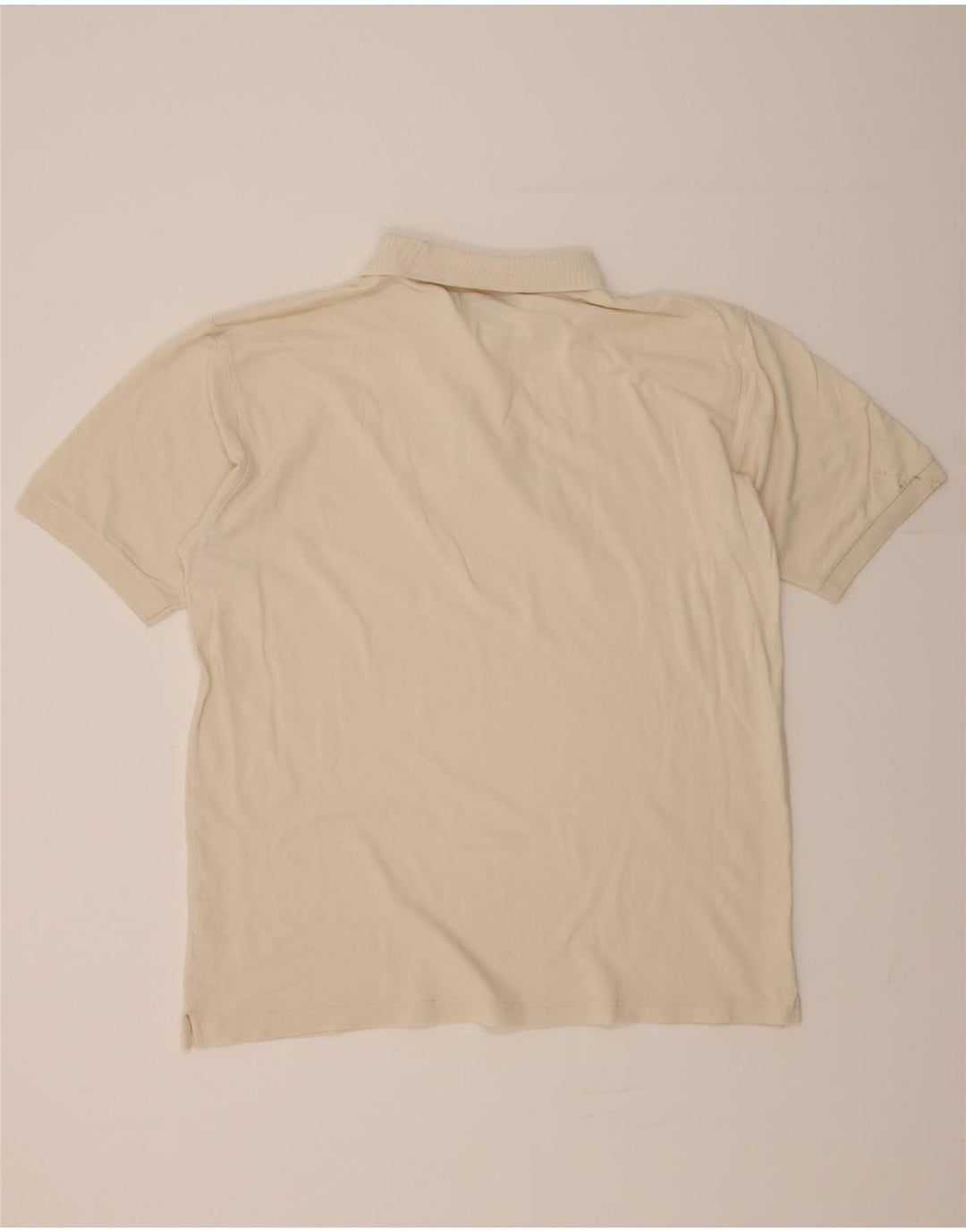 OASIS Mens Polo Shirt 2XL Off White Cotton Vintage Oasis and Second-Hand Oasis from Messina Hembry 