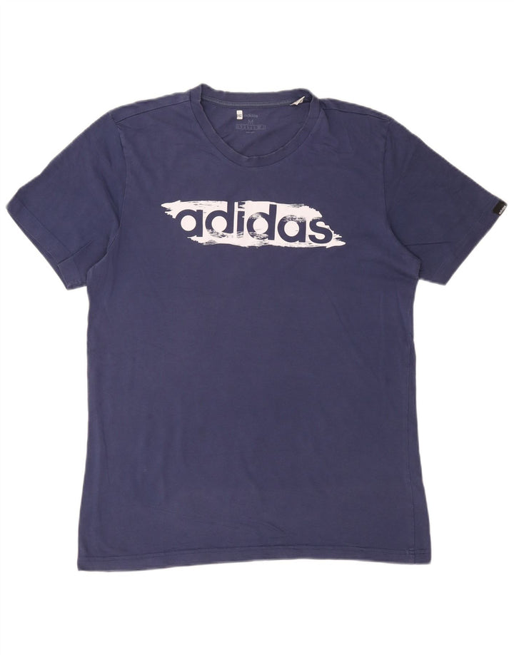 Adidas Herren-T-Shirt mit Grafik, mittelgroß, marineblau, Baumwolle