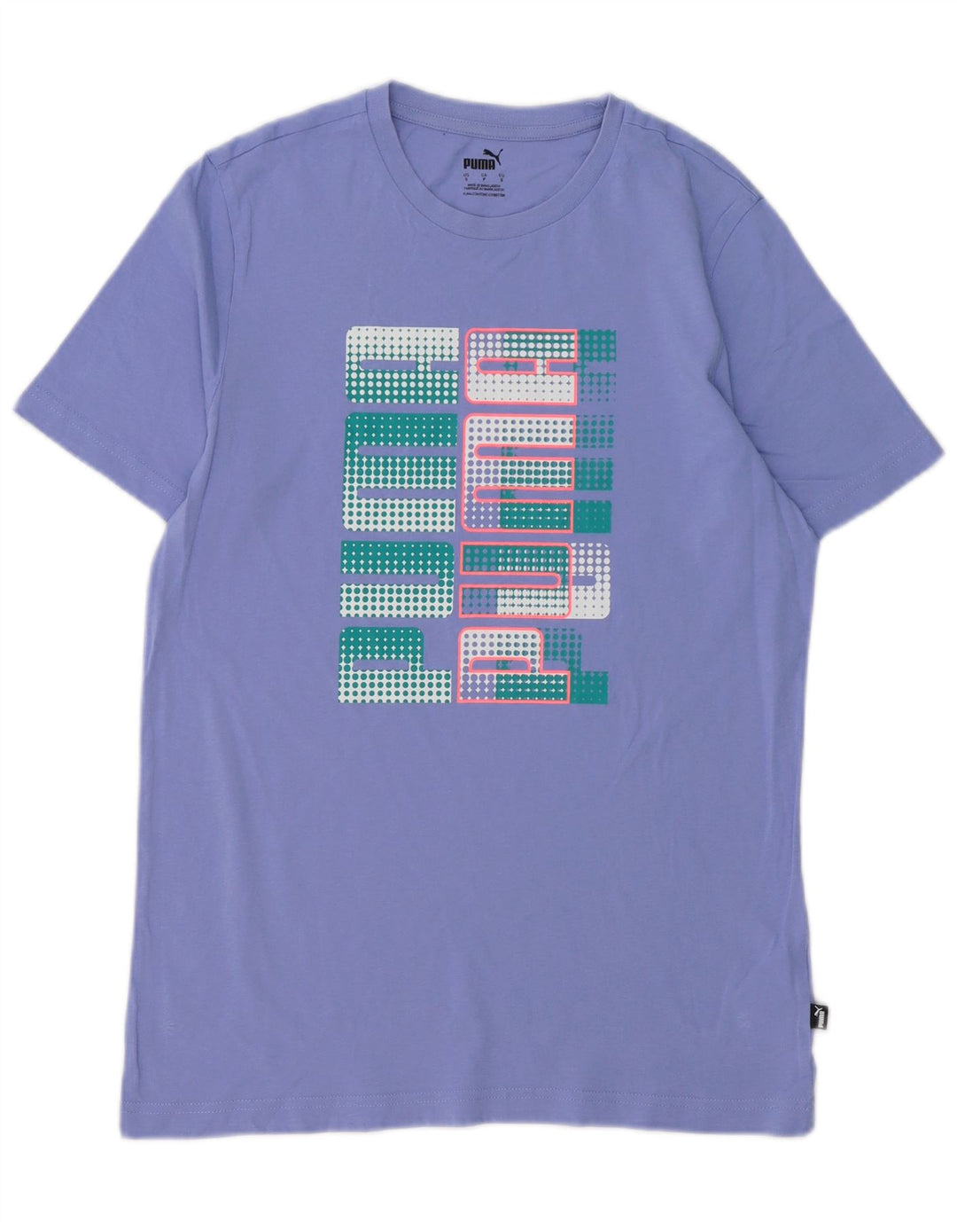 Puma Herren Grafik T-Shirt Top Small Lila Baumwolle