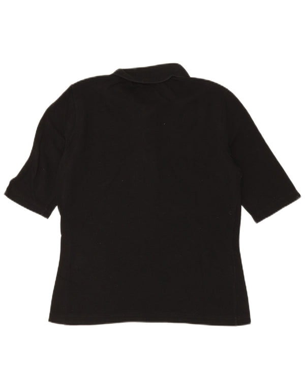 Lacoste Damen-Poloshirt, Größe 42, große schwarze Baumwolle