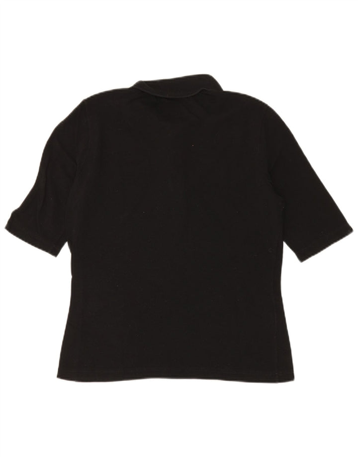 Lacoste Damen-Poloshirt, Größe 42, große schwarze Baumwolle